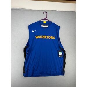 Nike Golden State Warriors NBA Sleeveless Shooting Shirt Blue XL AV0961-495 NWT